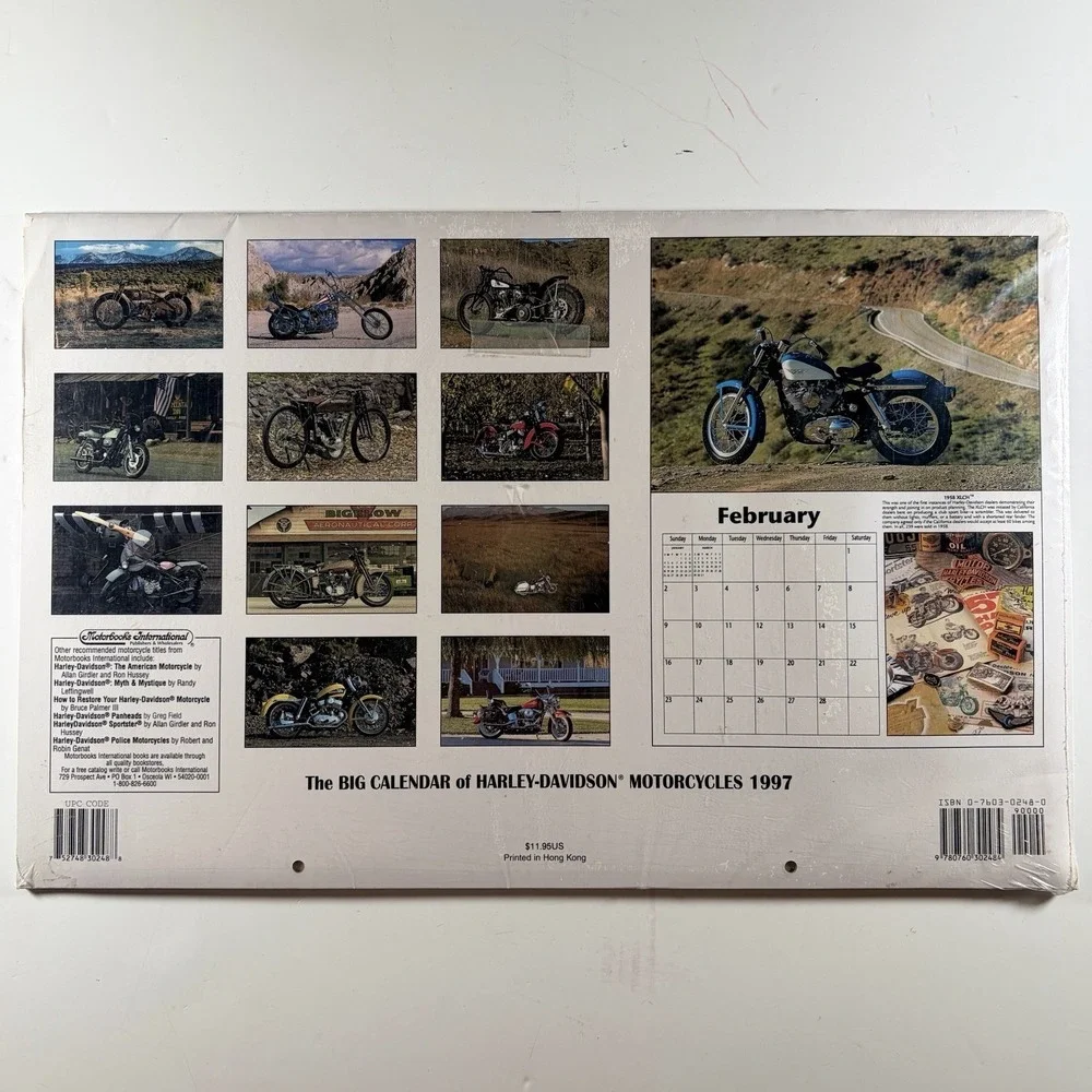 VTG The Big Calendar of Harley-Davidson Motorcycles 1997 Sealed